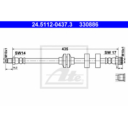 Photo Brake Hose ATE 24511204373