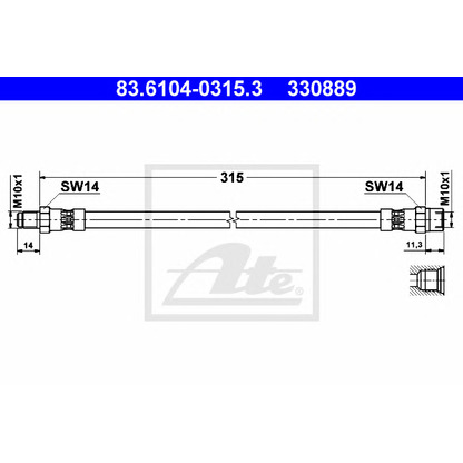 Photo Brake Hose ATE 83610403153