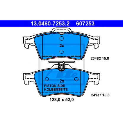 Photo Brake Pad Set, disc brake ATE 13046072532