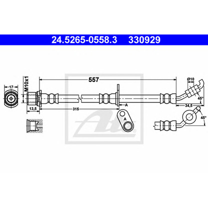 Photo Brake Hose ATE 24526505583