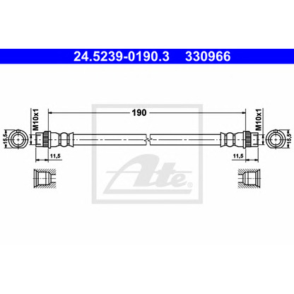 Photo Brake Hose ATE 24523901903