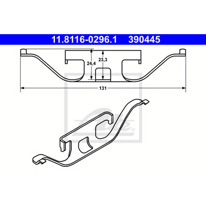 Photo Accessory Kit, disc brake pads ATE 11811602961