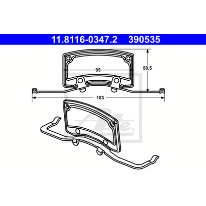 Photo Accessory Kit, brake caliper ATE 11811603472