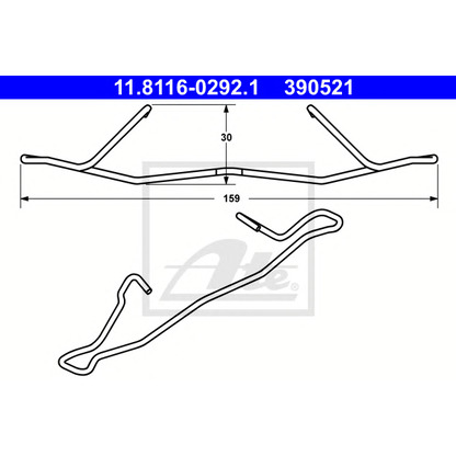 Photo Spring, brake caliper ATE 11811602921