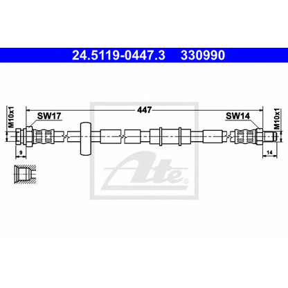 Zdjęcie Przewód hamulcowy elastyczny ATE 24511904473