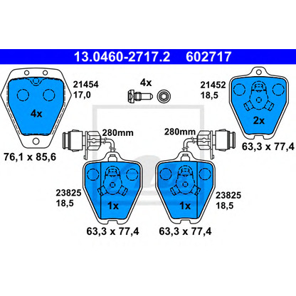 Photo Brake Pad Set, disc brake ATE 13046027172