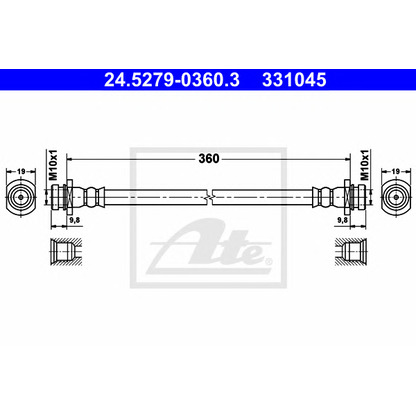 Фото Тормозной шланг ATE 24527903603