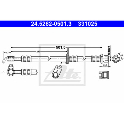 Фото Тормозной шланг ATE 24526205013