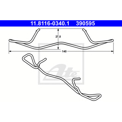 Photo Accessory Kit, brake caliper ATE 11811603401