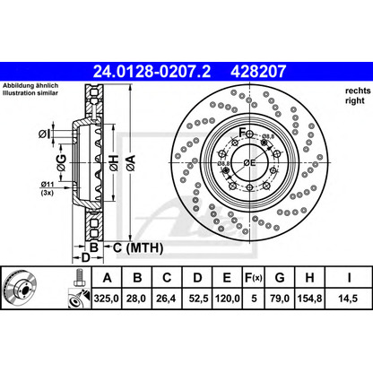 Photo Brake Disc ATE 24012802072