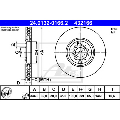 Photo Brake Disc ATE 24013201662