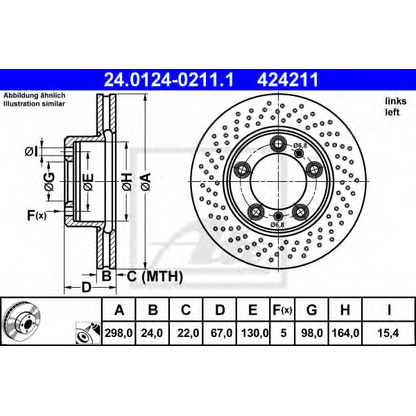 Photo Brake Disc ATE 24012402111