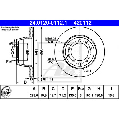 Photo Brake Disc ATE 24012001121