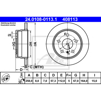 Photo Brake Disc ATE 24010801131