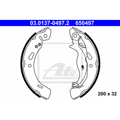 Photo Brake Shoe Set ATE 03013704972