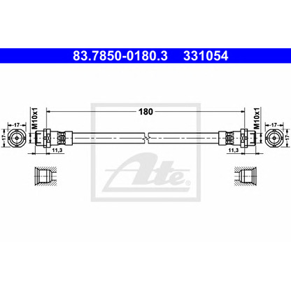 Фото Тормозной шланг ATE 83785001803