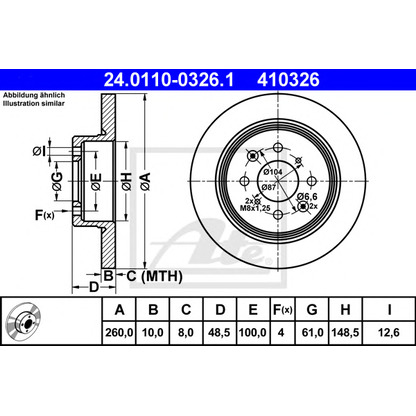 Photo Brake Disc ATE 24011003261