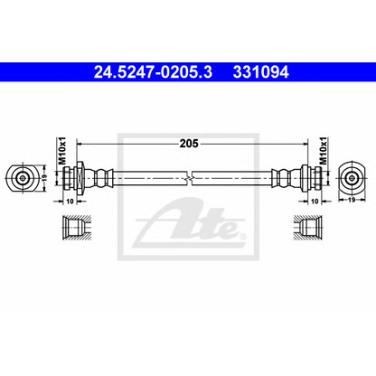 Photo Brake Hose ATE 24524702053