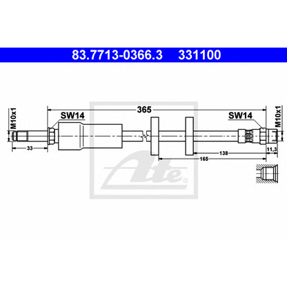 Photo Brake Hose ATE 83771303663