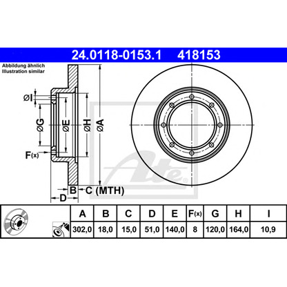 Photo Brake Disc ATE 24011801531