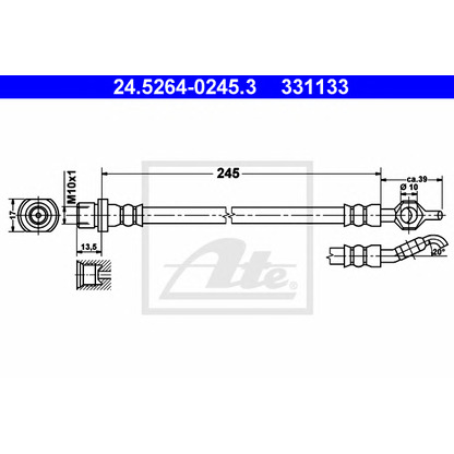 Photo Brake Hose ATE 24526402453