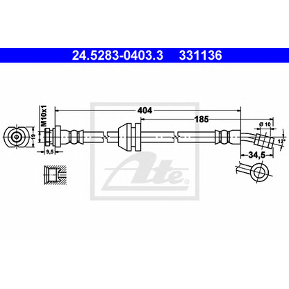 Photo Brake Hose ATE 24528304033