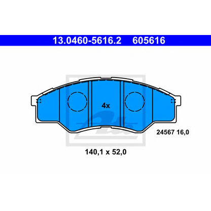 Photo Brake Pad Set, disc brake ATE 13046056162