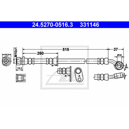 Photo Brake Hose ATE 24527005163