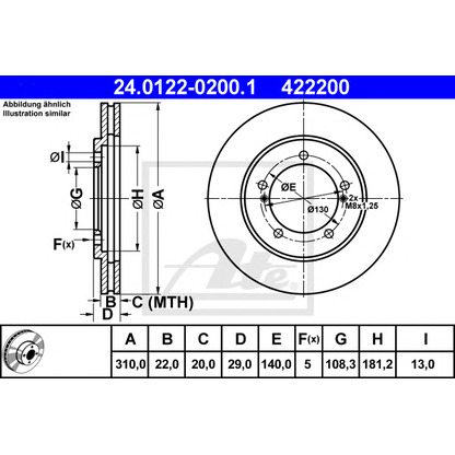 Photo Disque de frein ATE 24012202001