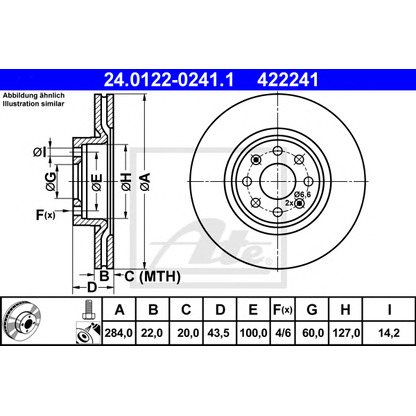 Photo Brake Disc ATE 24012202411