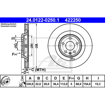 Photo Brake Disc ATE 24012202501