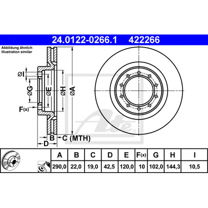 Photo Brake Disc ATE 24012202661