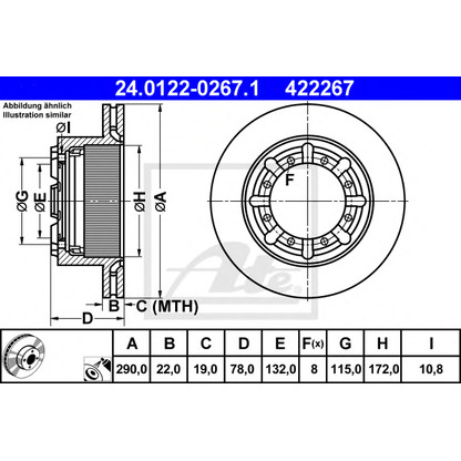 Photo Brake Disc ATE 24012202671