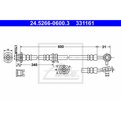 Zdjęcie Przewód hamulcowy elastyczny ATE 24526606003