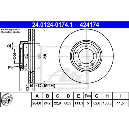 Photo Brake Disc ATE 24012401741