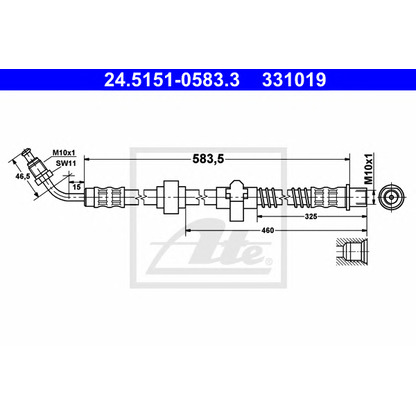Zdjęcie Przewód hamulcowy elastyczny ATE 24515105833