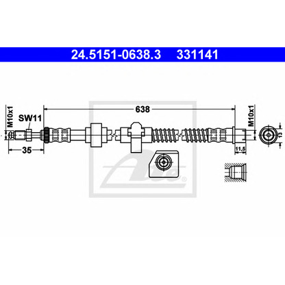 Photo Brake Hose ATE 24515106383