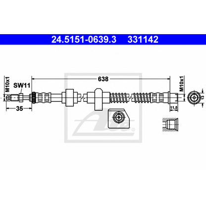 Foto Flessibile del freno ATE 24515106393