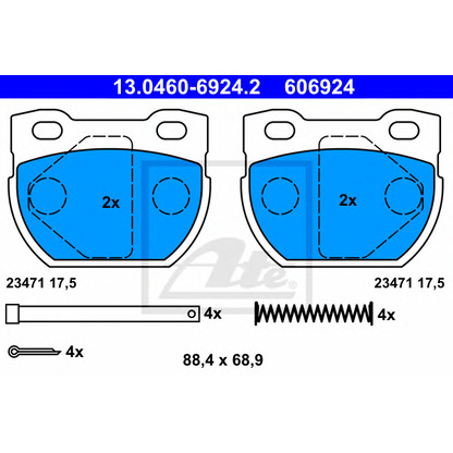 Photo Brake Pad Set, disc brake ATE 13046069242