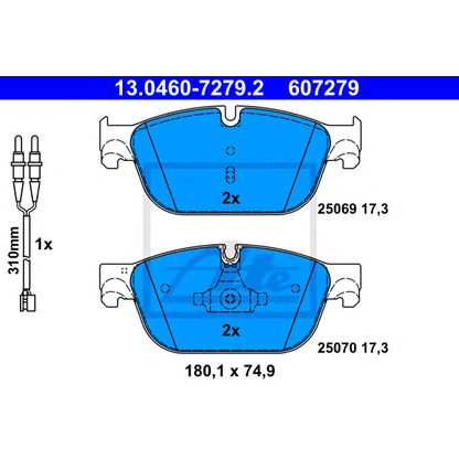 Photo Brake Pad Set, disc brake ATE 13046072792