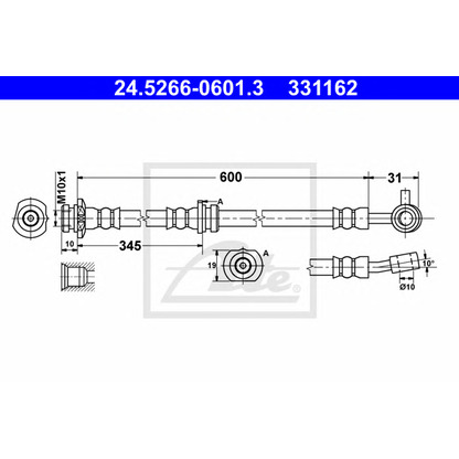 Фото Тормозной шланг ATE 24526606013