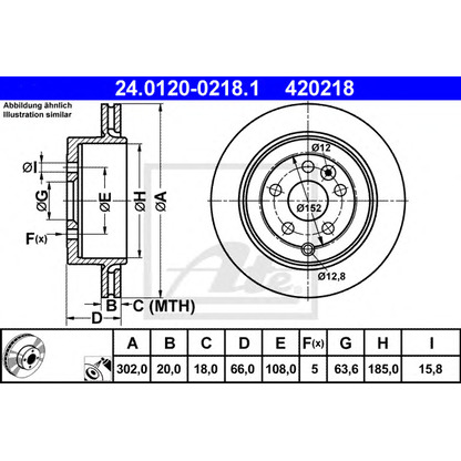 Photo Brake Disc ATE 24012002181