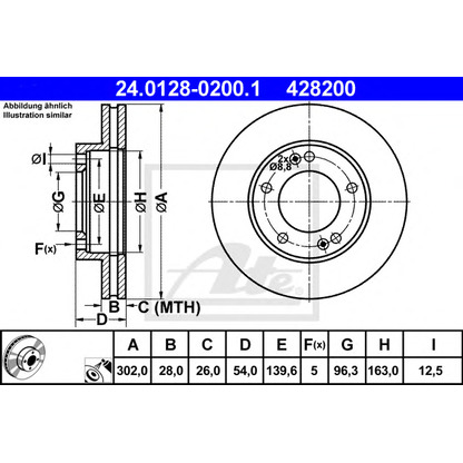 Photo Brake Disc ATE 24012802001