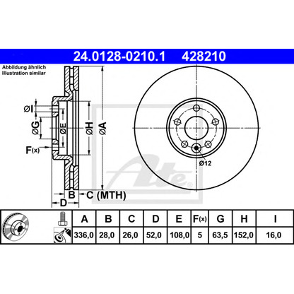 Photo Brake Disc ATE 24012802101