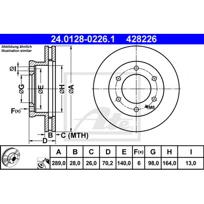 Photo Brake Disc ATE 24012802261