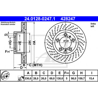 Photo Brake Disc ATE 24012802471