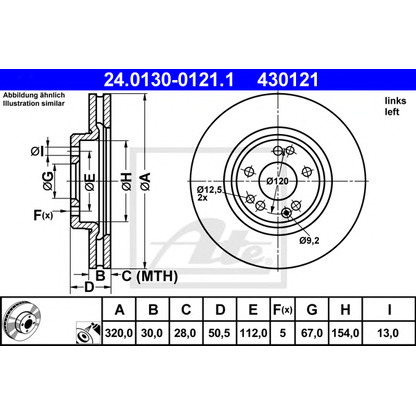 Photo Brake Disc ATE 24013001211