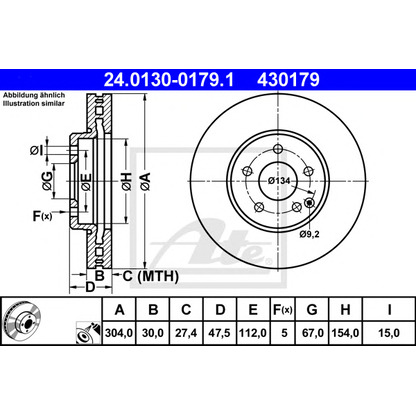 Photo Brake Disc ATE 24013001791