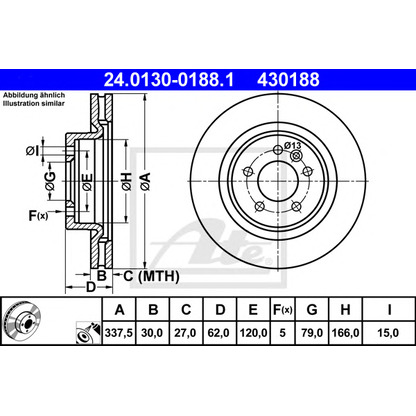 Photo Brake Disc ATE 24013001881