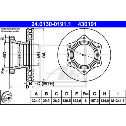 Photo Brake Disc ATE 24013001911